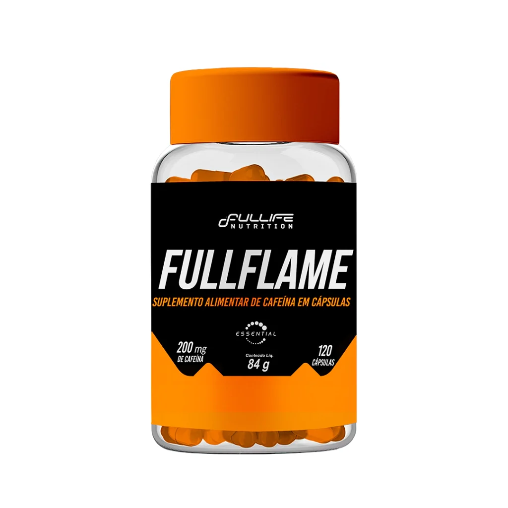 Embalagem do Cafeína FullFlame 200mg 120 Cápsulas