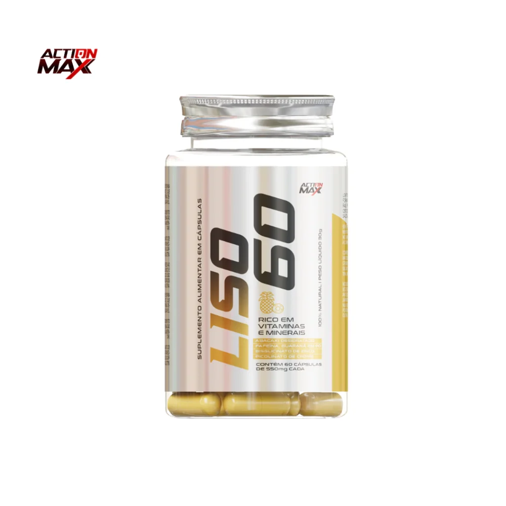 Embalagem do Liso 60 Action Max 60 Caps