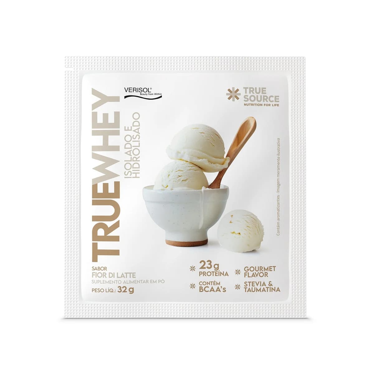 Embalagem do Sachê True Whey Fior di Latte 32g