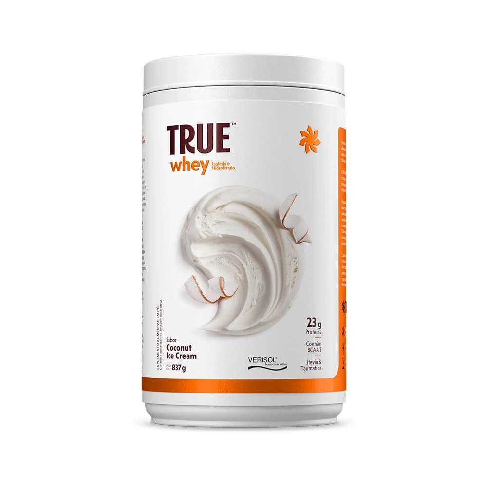 Embalagem do True Whey Coconut Ice Cream 837g