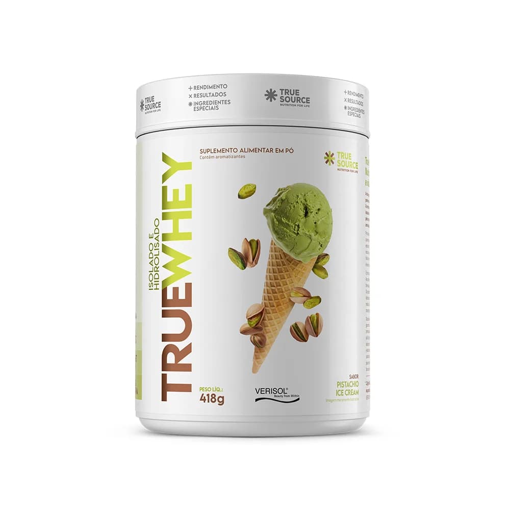 Embalagem do True Whey Pistachio Ice Cream 418g