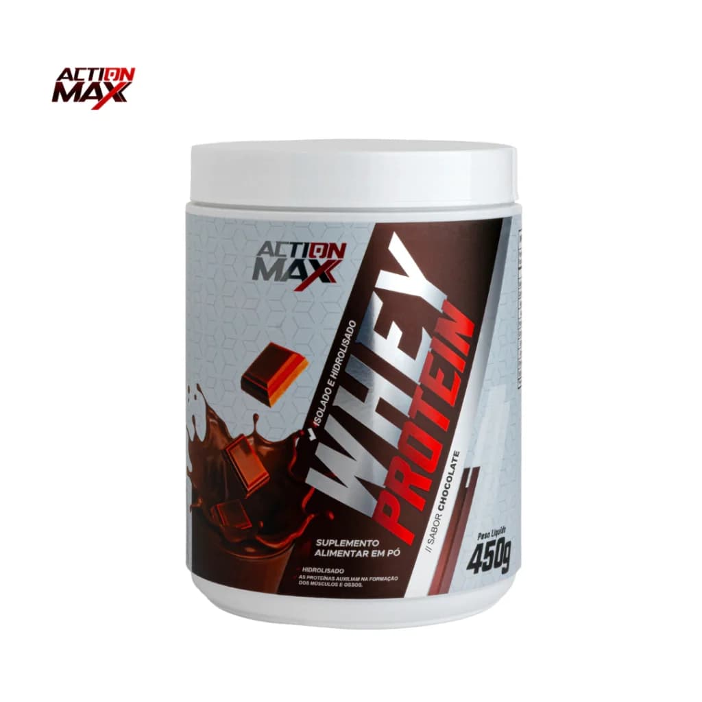 Embalagem do Whey Action Max Chocolate 450g